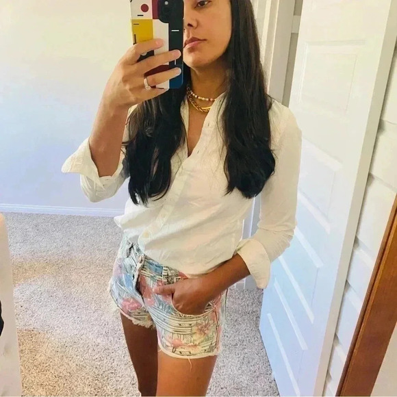 𝅺PRINTED Jeans Shorts - Picture 7 of 7